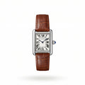 Cartier Tank solo - Argent cuir marron