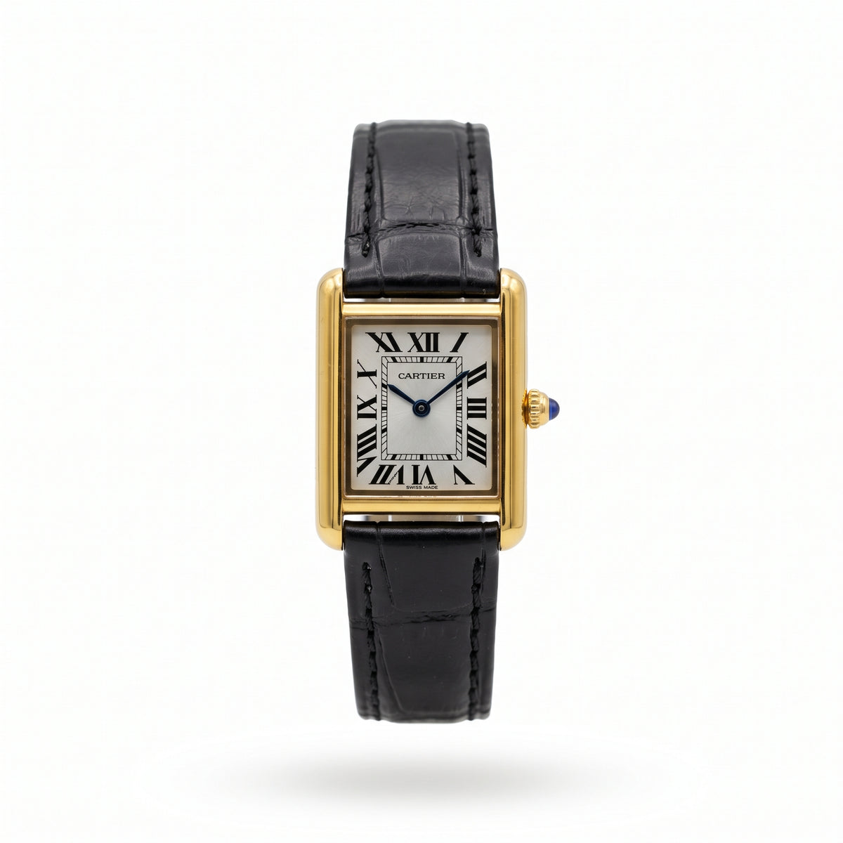 Cartier Tank Or - cuir noir