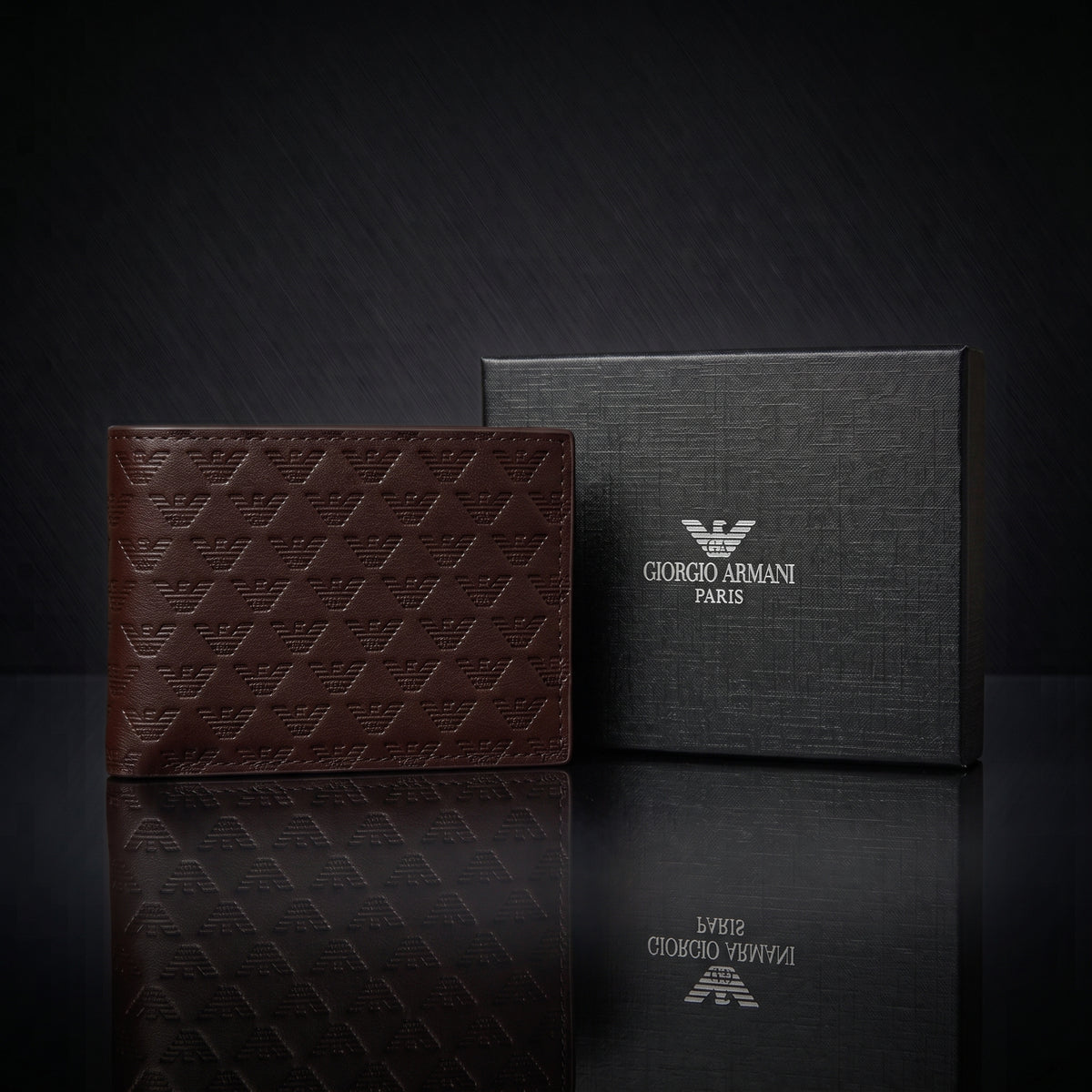 Porte-monnaie GA Monogramme Marron